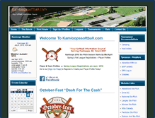 Tablet Screenshot of kamloopssoftball.com